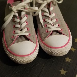 Pink and gray converse